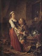 Francois Boucher The Beautiful Kitchen-Maid oil